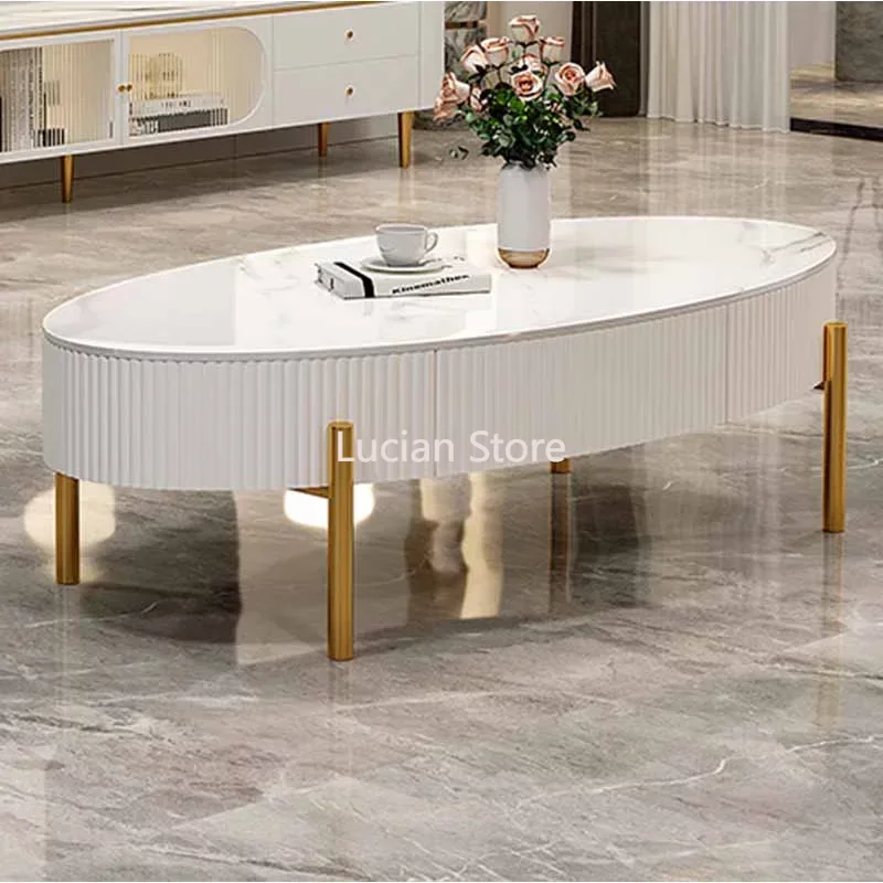 

Luxury Coffee Tables White Marble Nordic Living Room Center Floor Coffee Tables Dining Tavolino Da Salotto Nordic Furniture