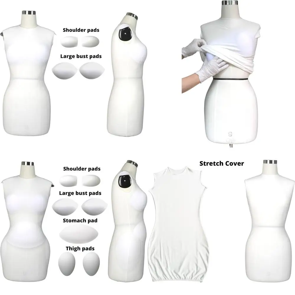 

Adjustable Draping Padding Kit for Sewing and Mannequin - 20-Piece Set for Adult Female Dressmaking Accessories
