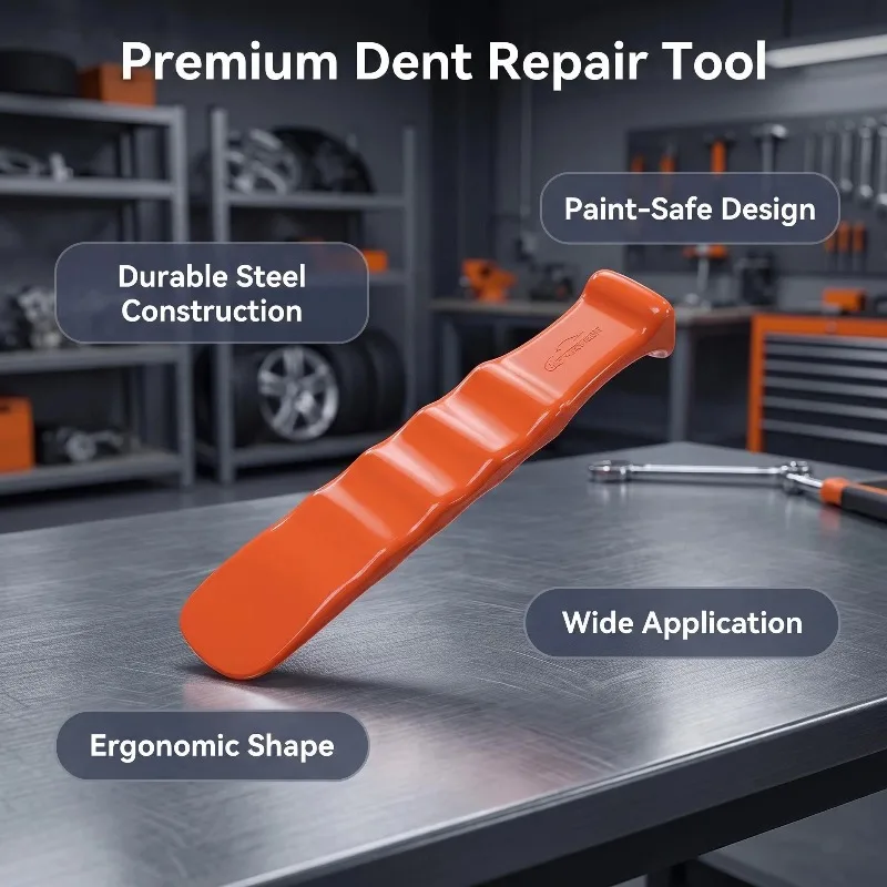PU Protection Board Paint-less Dent Repair Tool Stainless Steel Car Dent Repair Tools Tapper Hammer Backing plate 1