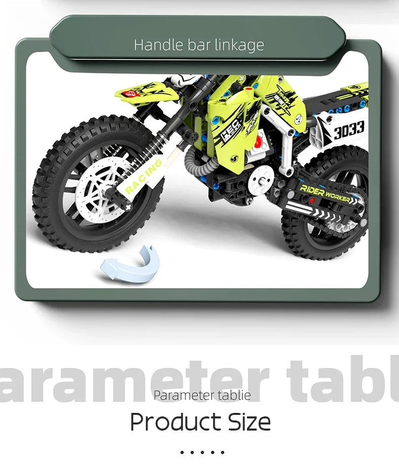 Technisches Motorrad-Spielzeug-Baukasten-Set STEM-Konstruktionskit für Jungen, Mädchen und Erwachsene Sammelbare Motorradmodelle – Detail 7