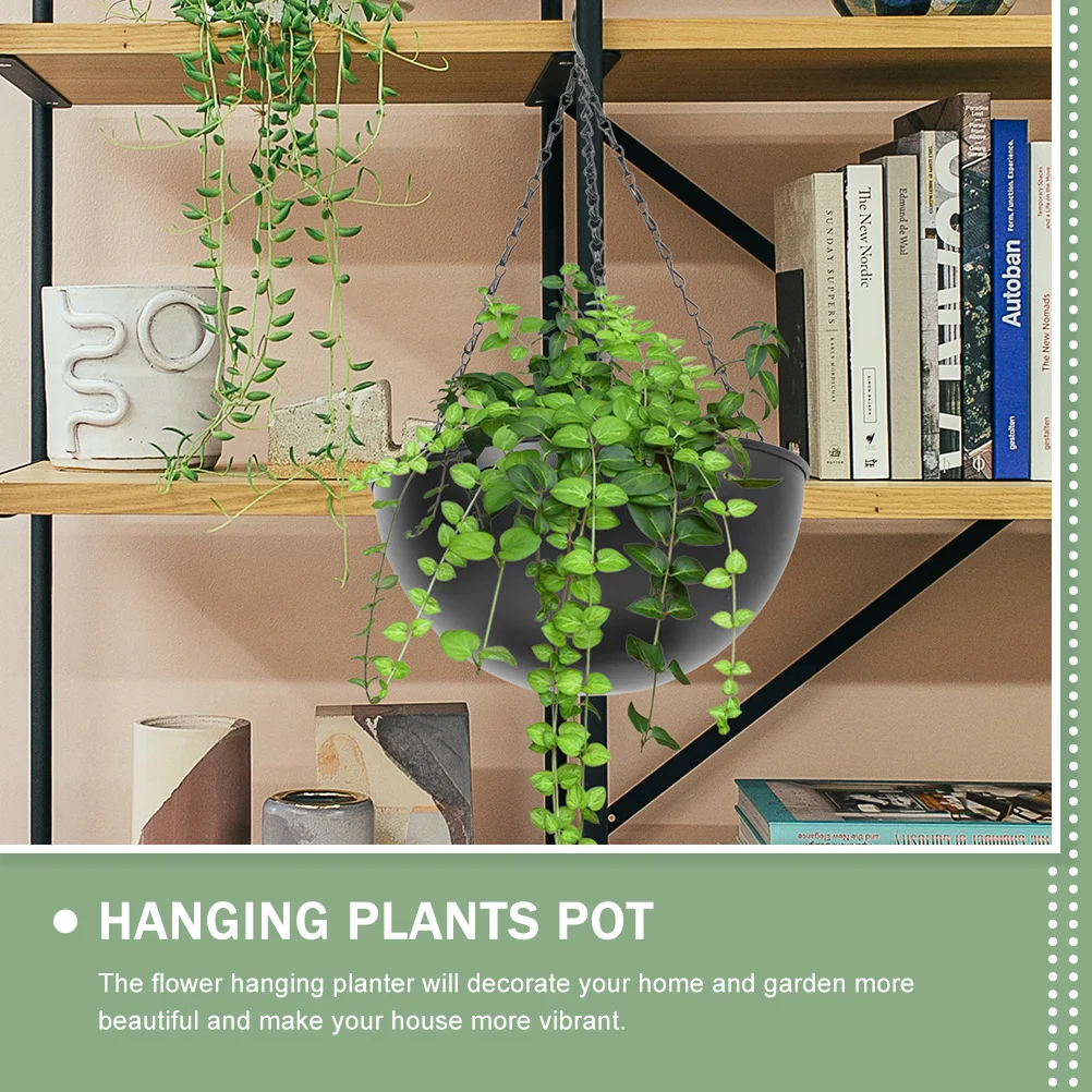 

Hanging Plant Pot Holder Flower Basket Garden Hanger Black Planter Holders Pots Indoor