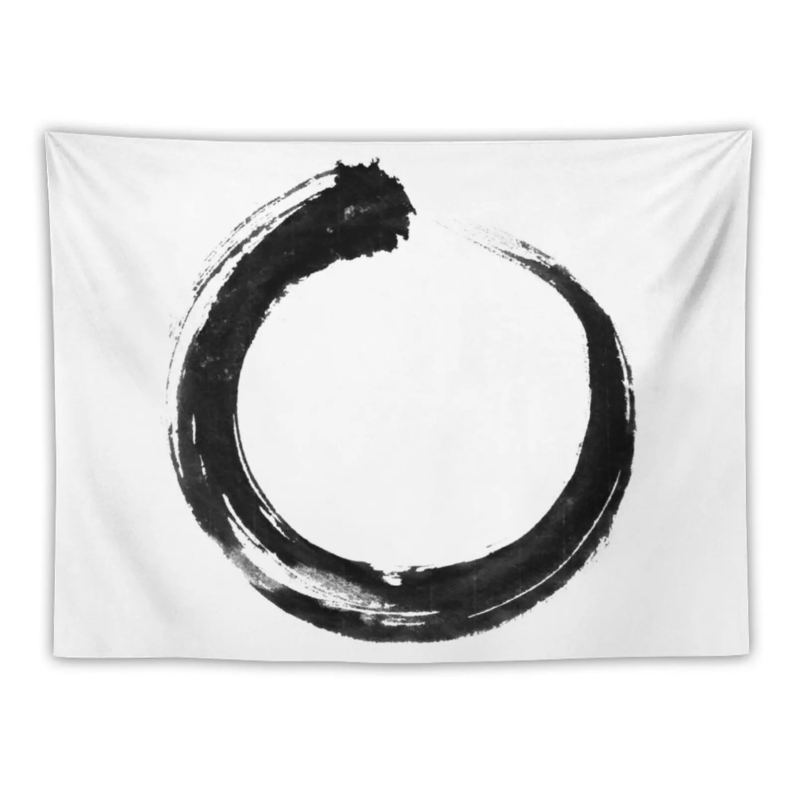 

Japanese Circle, Enso, Sumi Brush, Eternity Tapestry Home Decorating Home Supplies Cute Decor Tapestry