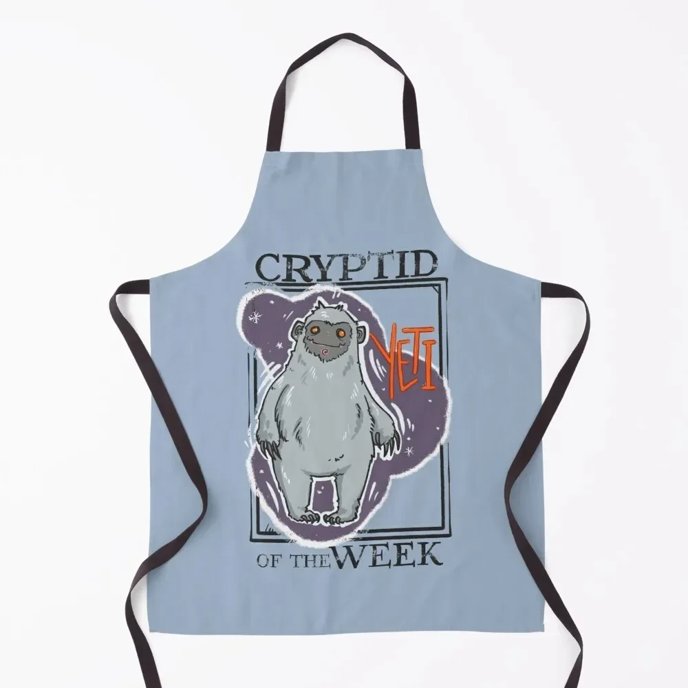 

Yeti: Cryptid of the Week Apron For Women Kitchen Novelties Kitchen And Home Manicurists for home useful pieces Apron