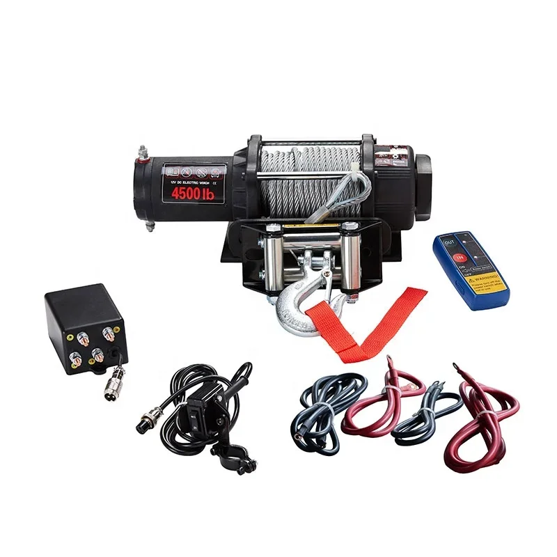 4500lbs 12V 24V 4WD Off Road 4x4 Car Electric Winch With Steel Rope