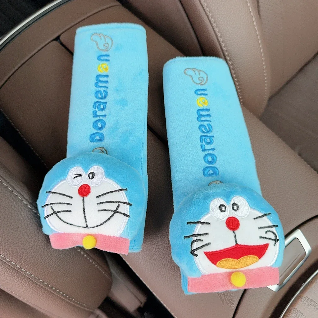 محشوة عبقور مريحة مسند الرأس الرقبة سلامة المقعد الخلفي وسادة حزام الأمان غطاء رمي وسادة النمط الياباني سيارة ديكور فتاة #3