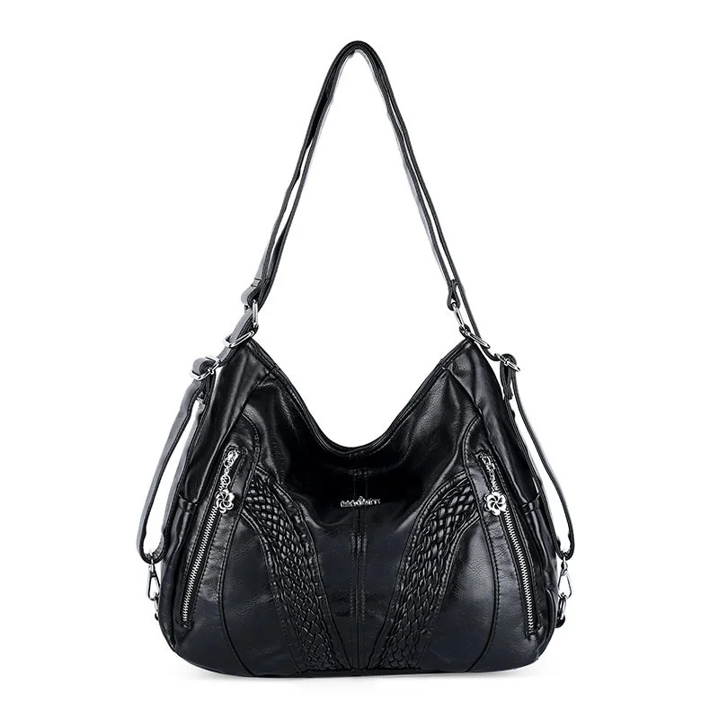 Angelkiss-Bolso de hombro con asa superior para mujer, mochila grande, a la moda