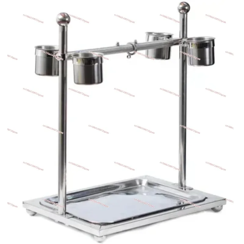 Stainless Steel Parrot Cage Medium Large Bird Stand Sturdy and Durable Bird Stand with Tray with Feeder