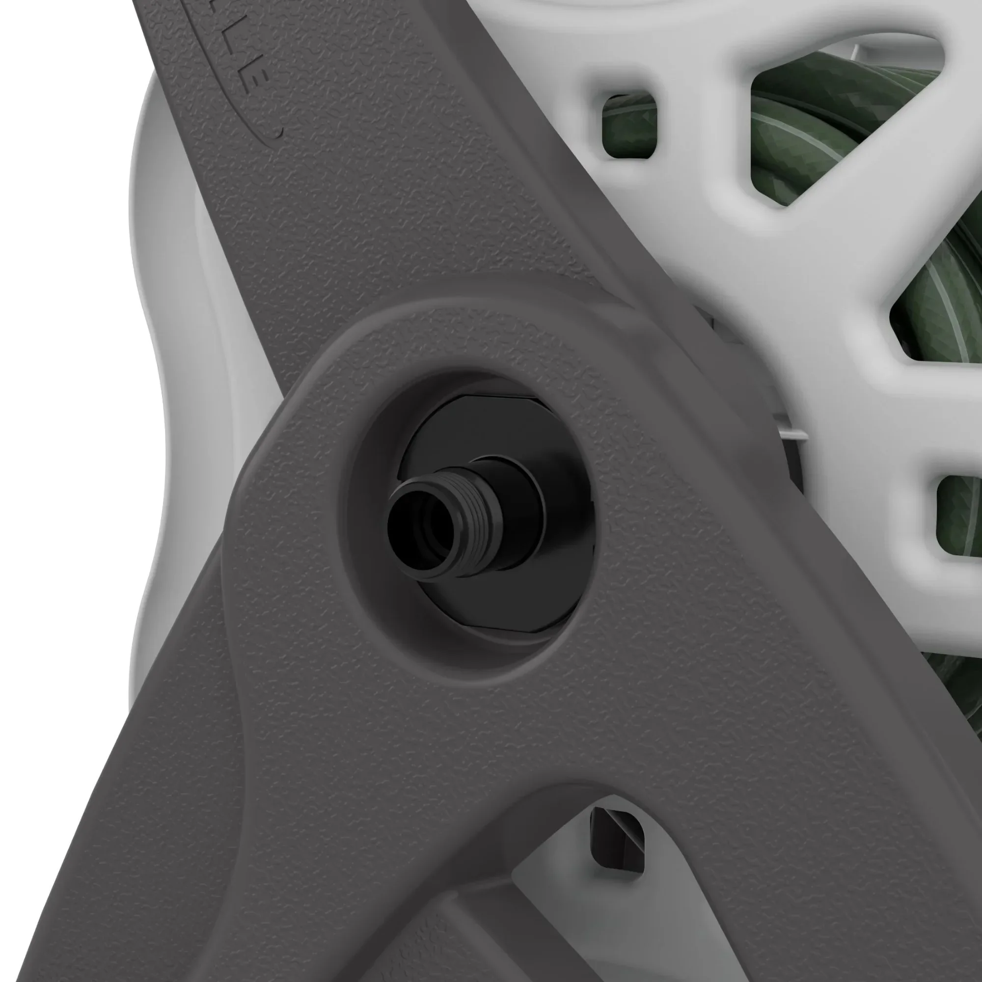 عربة بكرة خرطوم بطول 175 قدم، رمادي ورمادي داكن #6