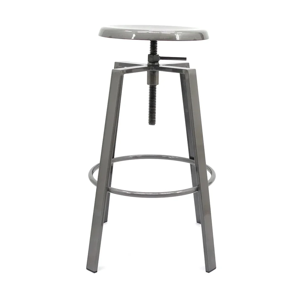 Factory Price Industrial Vintige Adjustable Metal Bar Stool Retro Round Kitchen Bar Stool Manufacturer for Coffee Shop and Bar