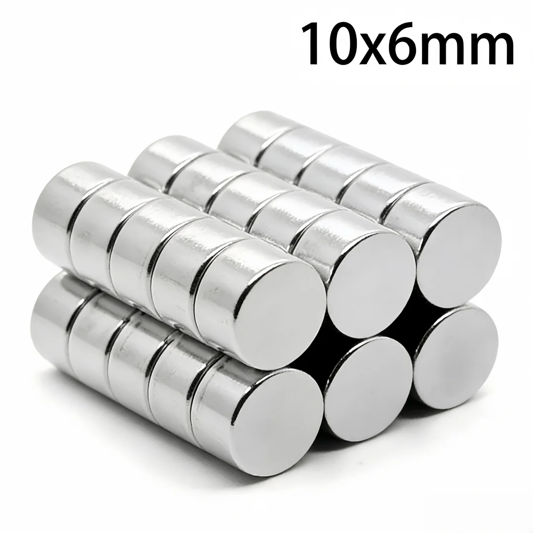 10x6mm Round Powerful Magnetic Magnet 10x6 Strong Disc Magnets For Fridge DIY Building Scientific Craft Education 10*6