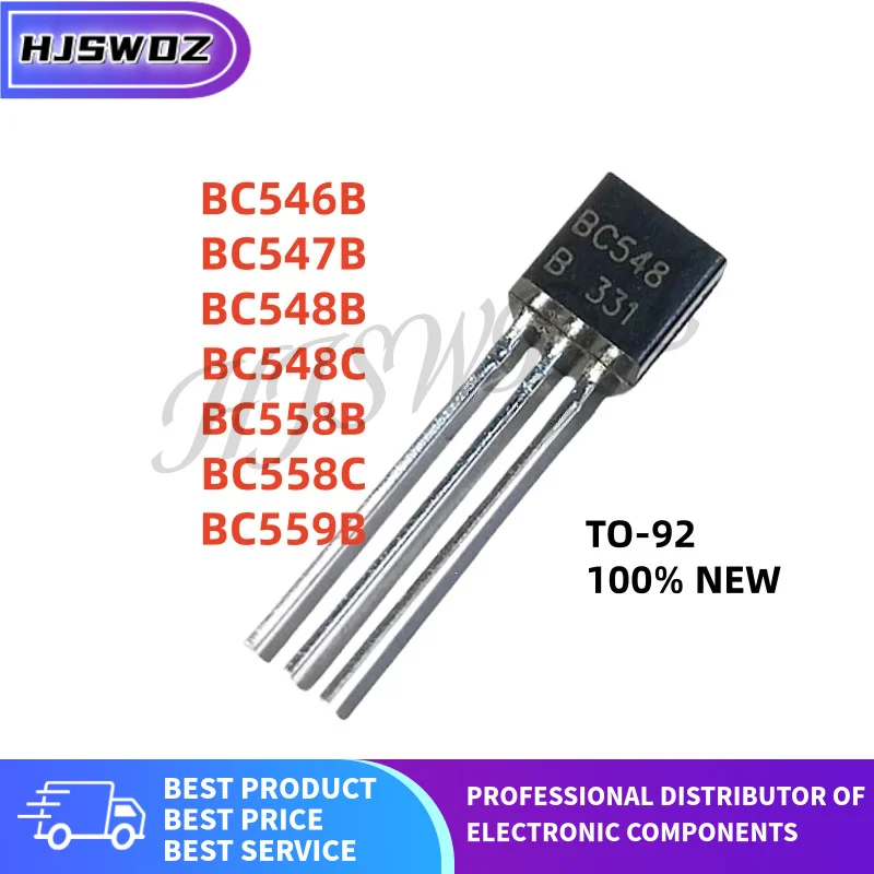 100Pcs/lot New BC547B BC546B BC548C BC558C BC559B BC557B BC548B BC558B TO-92 triode transistor In Stock