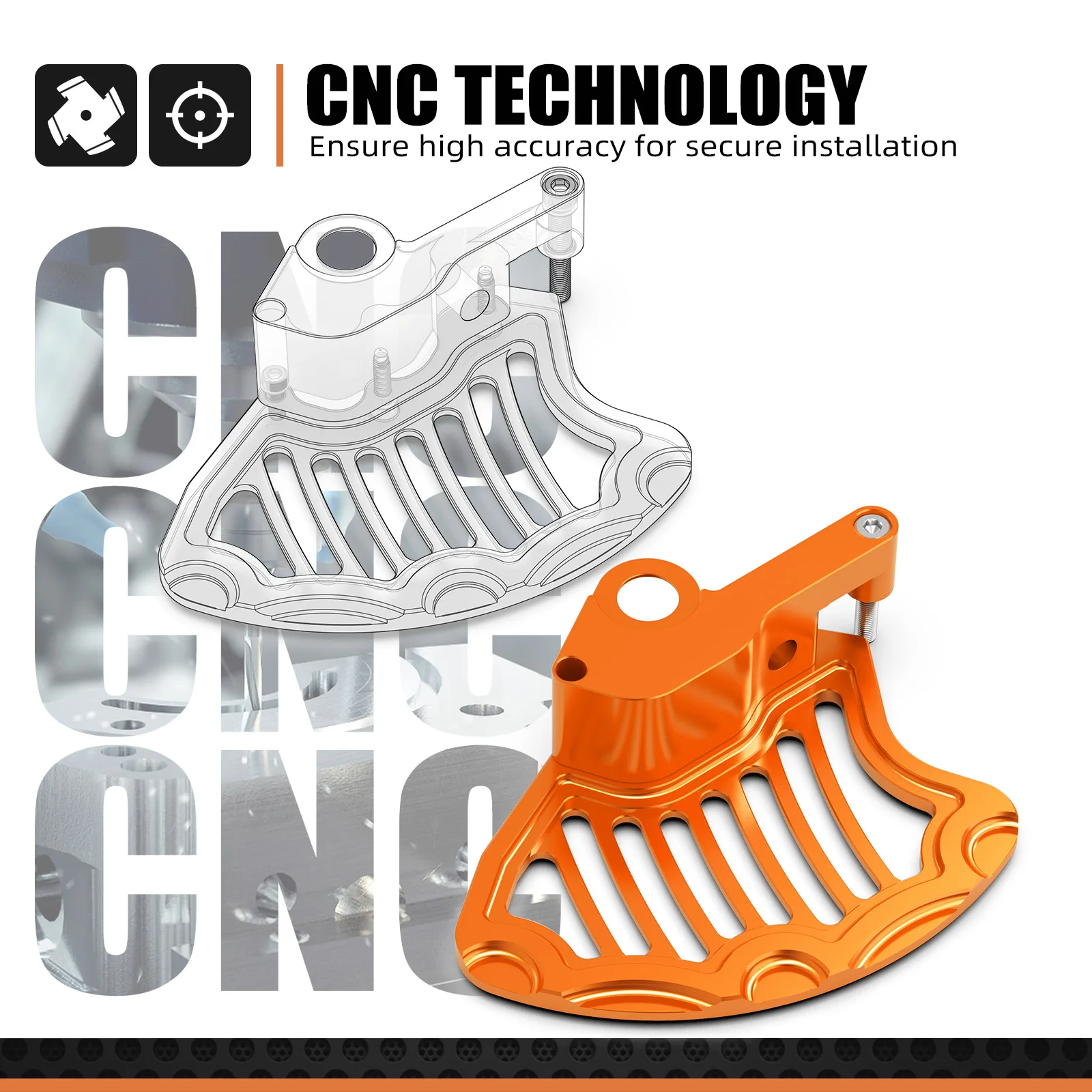 NICECNC For KTM EXC 300 TPi 6D SX 125 250 300 350 450 500 EXC EXCF SXF XCF XCW 2016-2022 Front Rear Brake Disc Cover Guard Kit