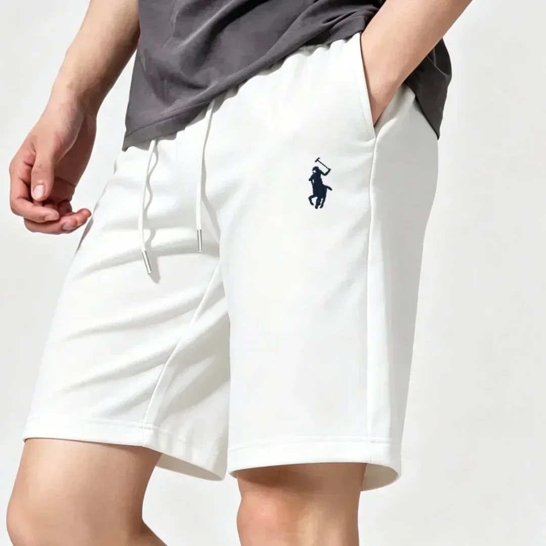 100% reine Baumwolle, hochwertige Marken-Herrenshorts, Sommermode, Pony-Stickerei, Paul, atmungsaktive Freizeithose, Strandhose, Sporthose – Detail 11