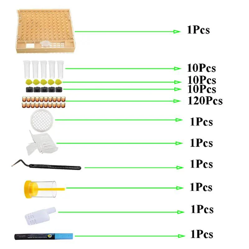 Automatic Beekeeping Nicot Queen Bee Rearing System Cell Cup Set Rearing Grafting Kit Bee Queen Cage