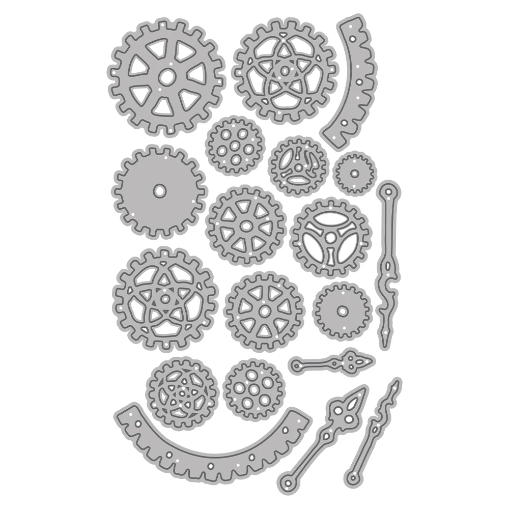 MangoCraft Mechanical Gears Large Size Cutting Dies DIY Scrapbooking Supplies Metal Dies Knife Mold For Card Making Albums Decor