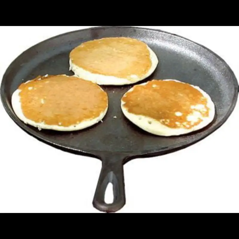 Seasoned Cast Iron Griddle Kitchen Quality Iron Griddle Pan Breakfast Wok Steak Egg Frying Pan Pancake Pot Set Seasoned Cast