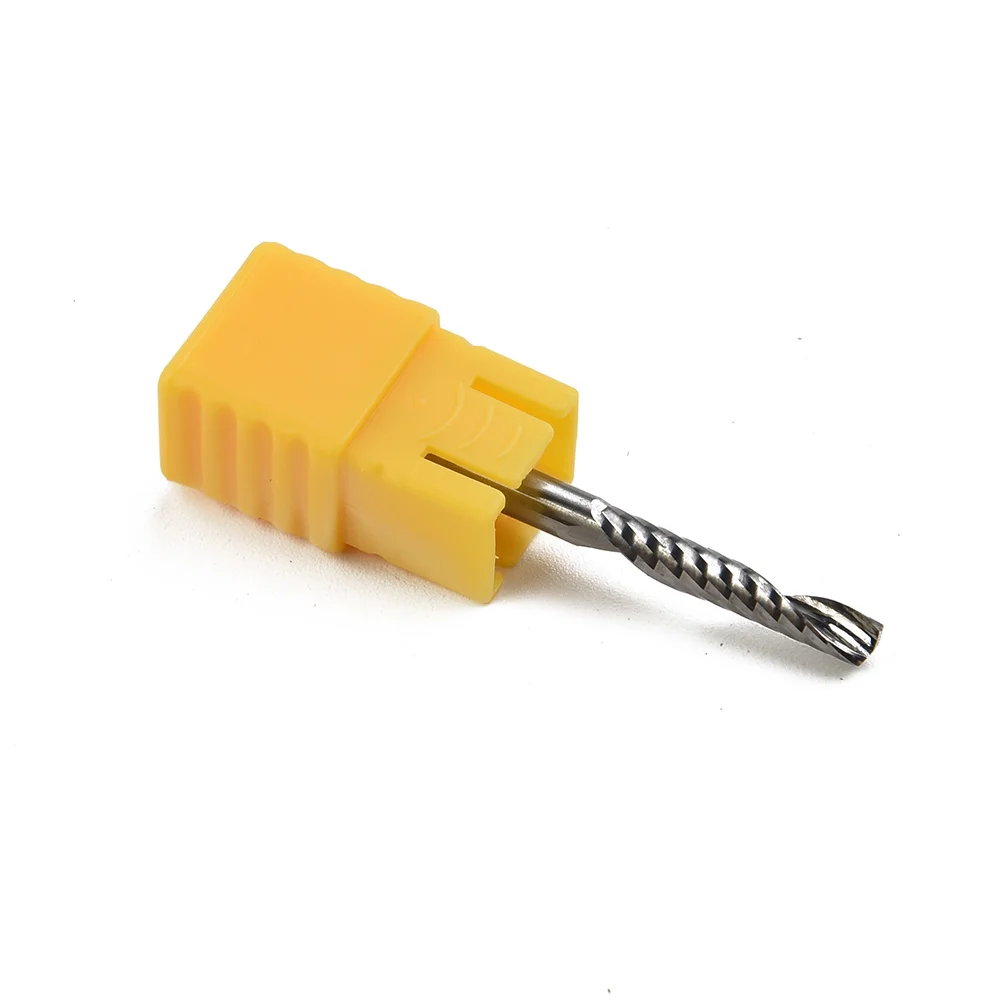 Single for flute Engraving Bits, 5pcs Pack, 3 175mm Shank, Spiral Cutting Edge, for ideal for Fibre Glass and Wood