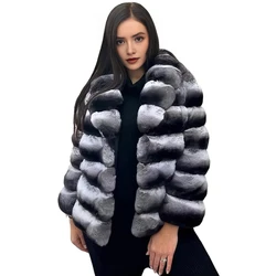 Women Rex Rabbit Fur Jackets Short Real Rabbit Fur Coat Winter Warm Coats For Women Luxury Hot Quality Real Fur Coat