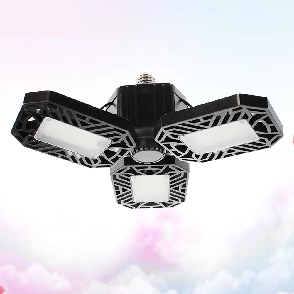 

80W Deformable LED Garage Light 3 Ultra-Bright Bulbs Waterproof IP65 for Basement Shopping Mall