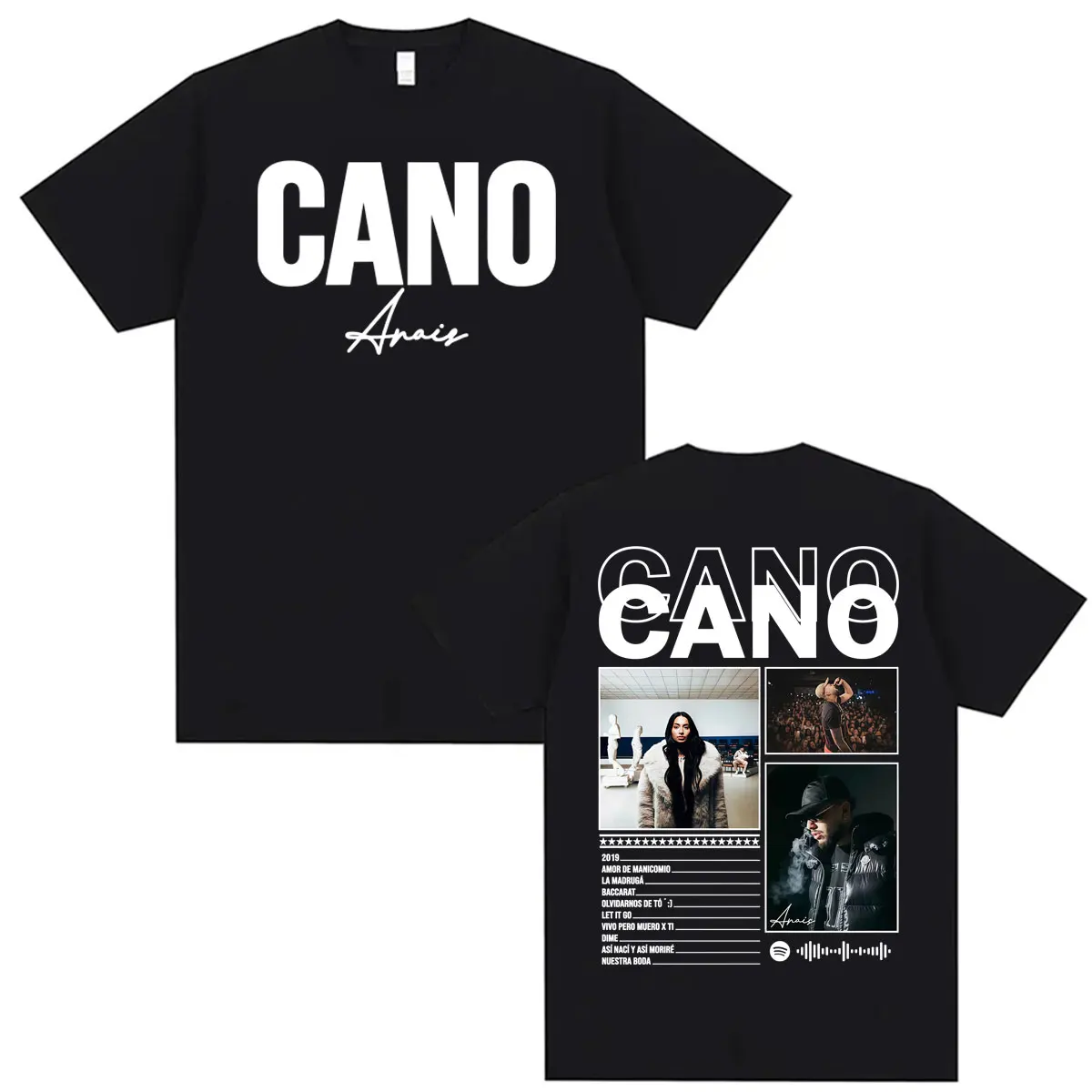 Camisetas con la portada del álbum de la rapera Cano Triana Anais, camisetas de moda para hombre y mujer, estilo Hip Hop, ropa de calle, camiseta informal de algodón, camiseta extragrande
