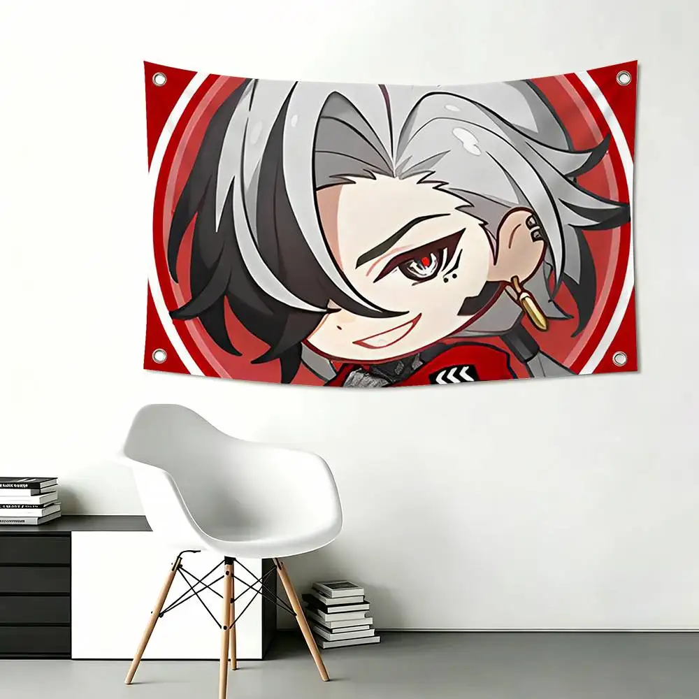 Cartoon H-HonkaiStar R-Rail B-Boothill Funny Flags for Bedrooms Home Decor Items Outdoor Decors Garage Decoration Flaga