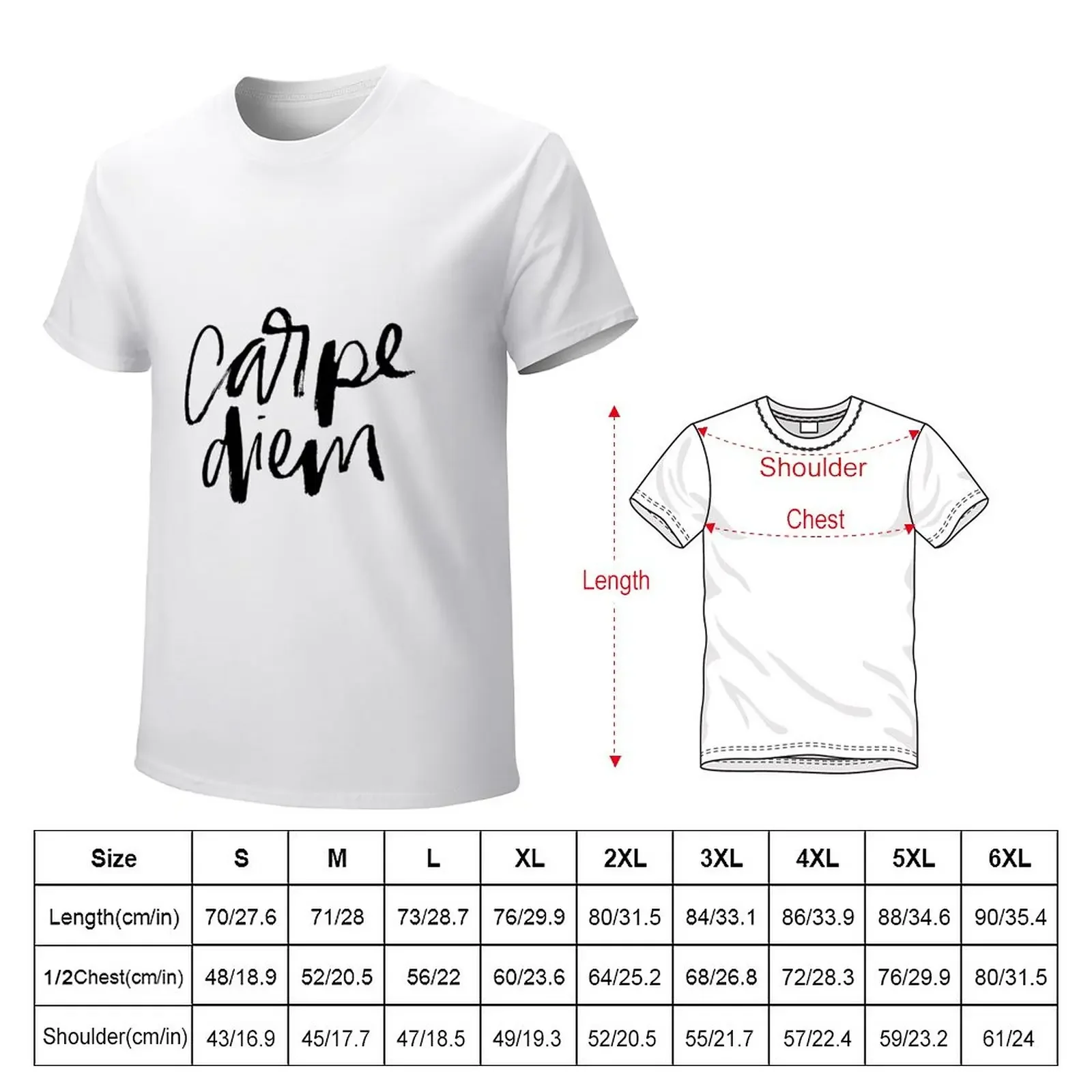 Carpe Diem T-Shirt quick drying korean fashion men graphic t shirts