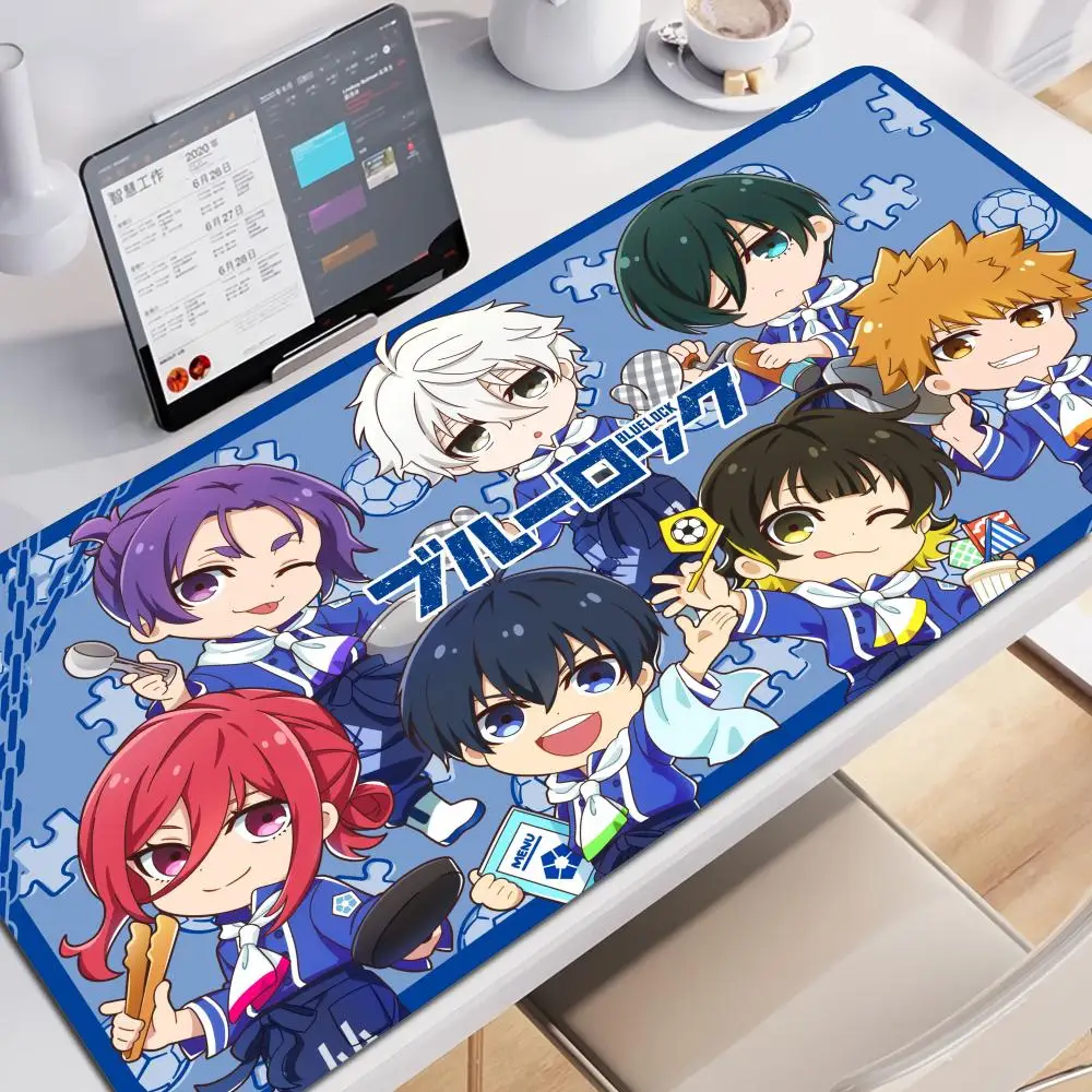 

Mouse Pad Japan Anime Blue Lock Nagi Seishiro Mousepad PC Gamer Keyboard Rug Black And White Laptop Gaming Accessories Desk Mat