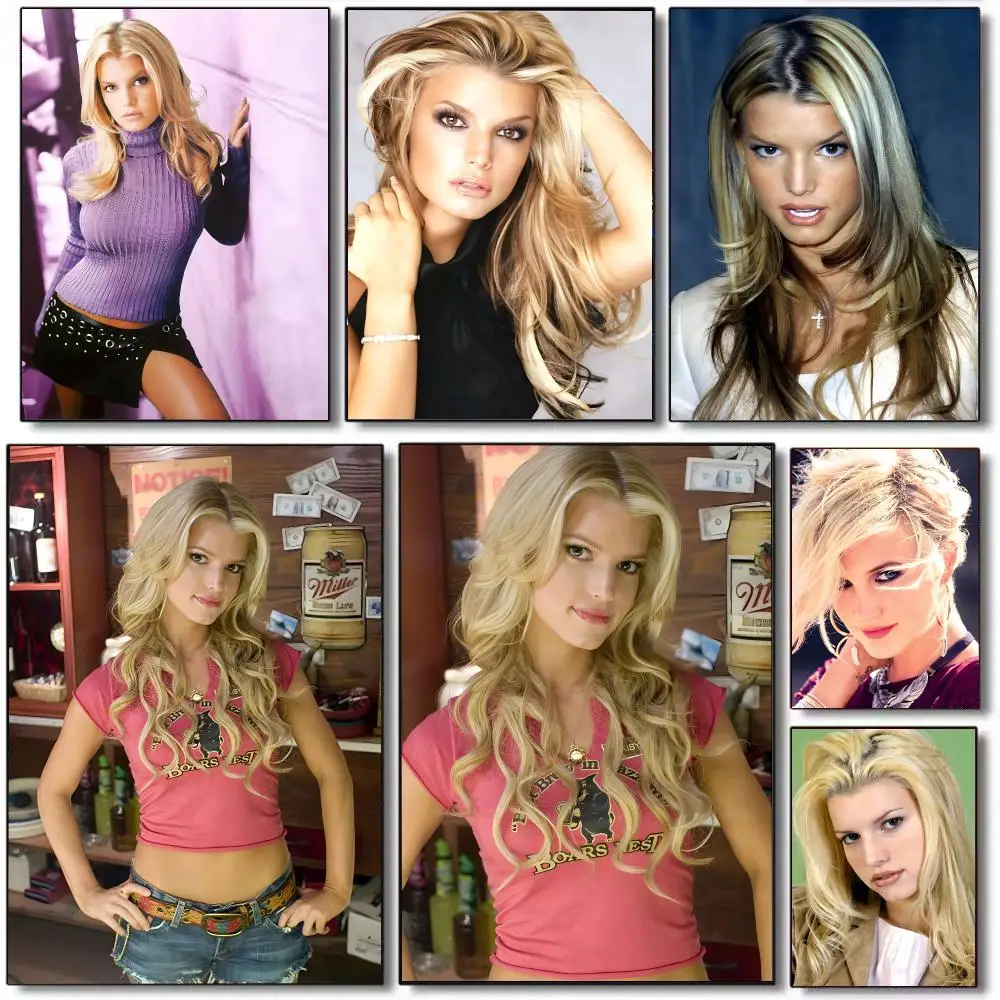 Singer J-Jessica Simpson Poster HD Waterproof Self-Adhesive Wall Sticker For Room Decor, Premium Print Gift