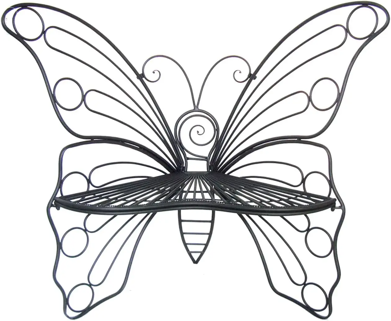 

Garden Décor Butterfly Chair, 45 by 24 by 42-Inch, Antique Black