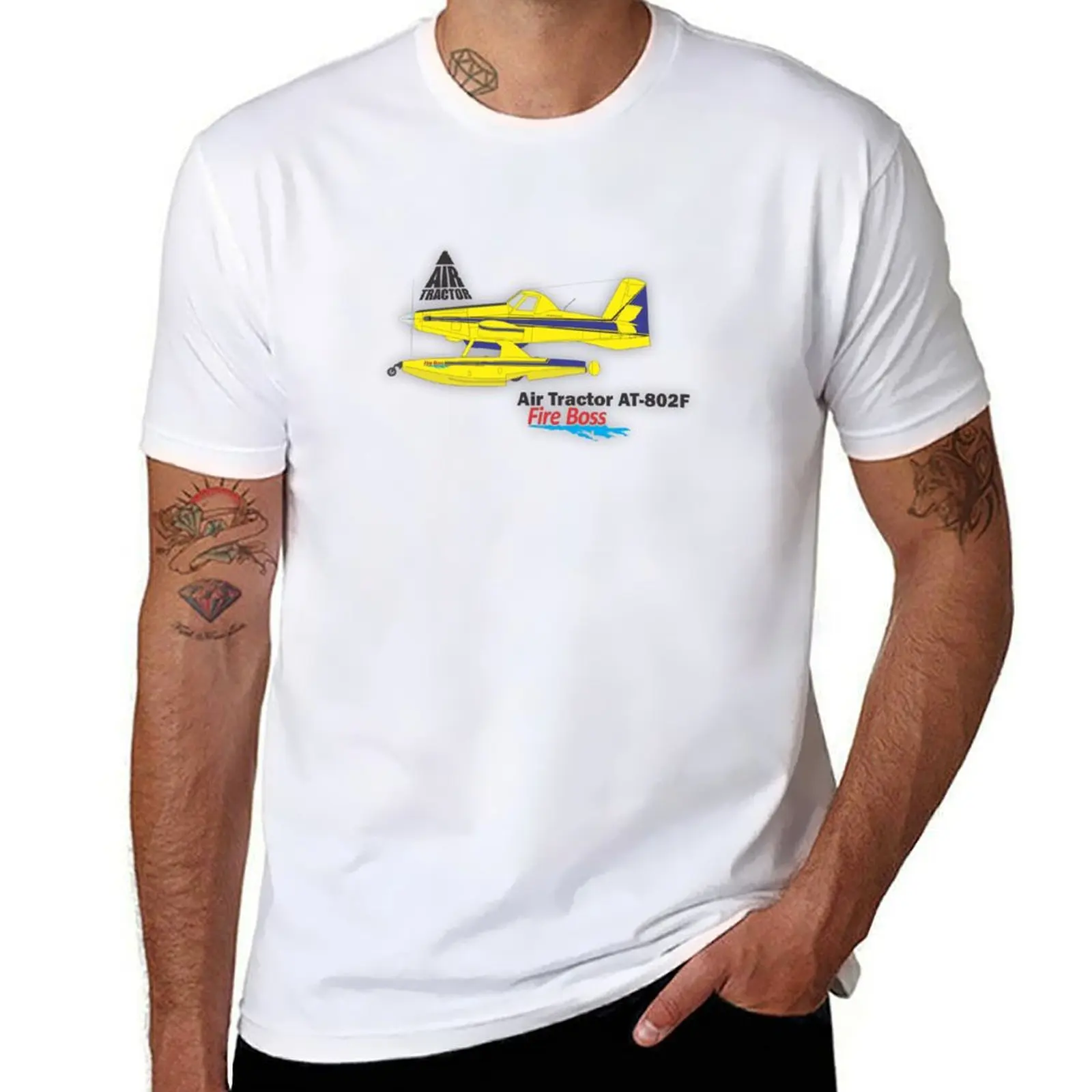 

Air Tractor AT802F Fire Boss T-Shirt man t shirt cotton man t shirts for men casual T-Shirt