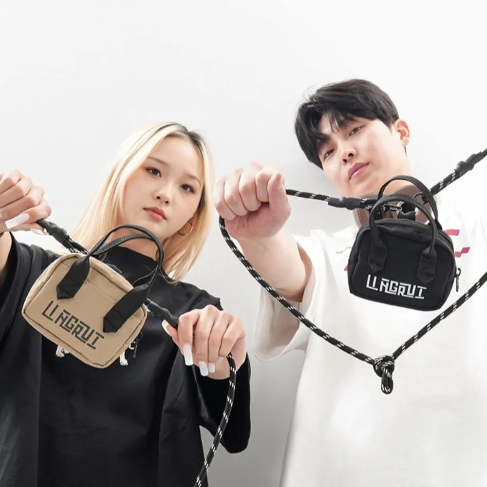 

Small Storage Bag Nylon Mini Crossbody Bag Waterproof Korean Style Coin Purse Pendant Lightweight Card Holder Neck Hanging Bag