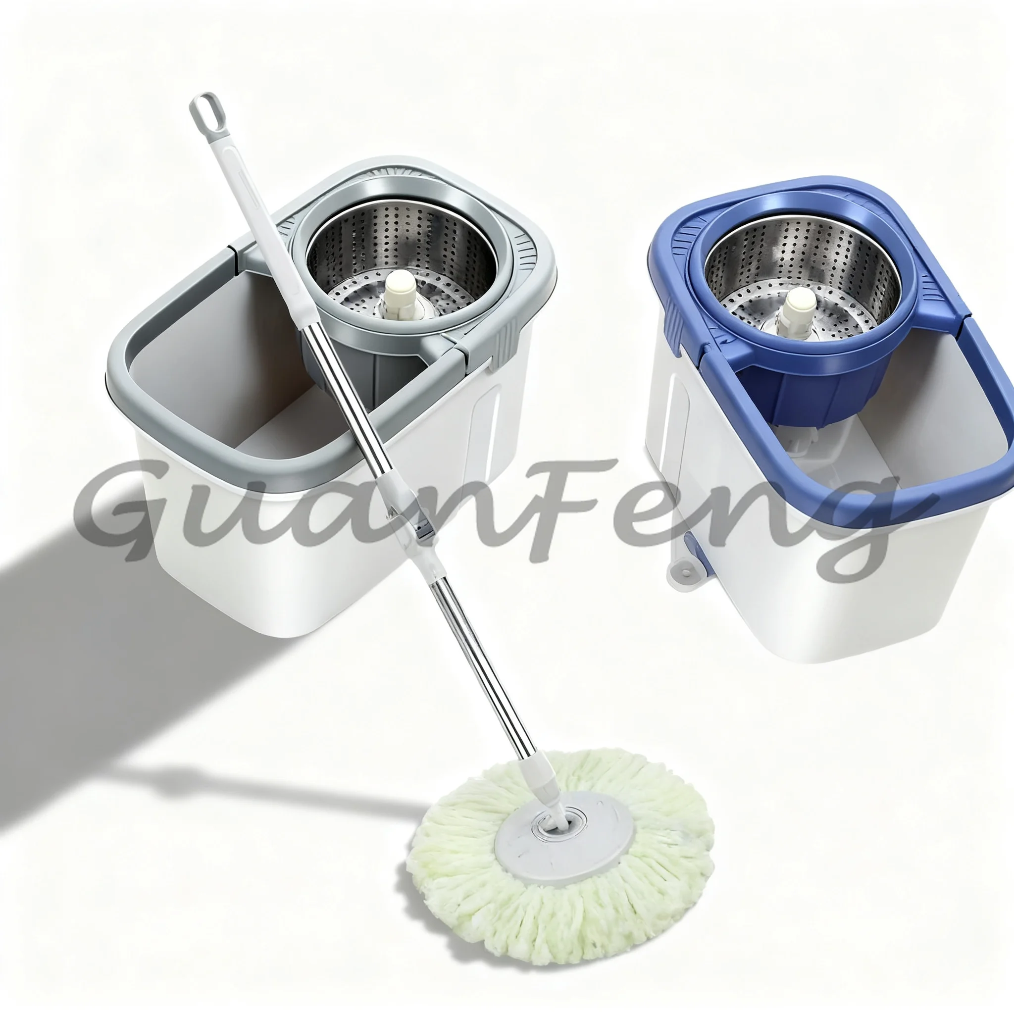 Household Rechargeable Spin Mop Bucket, Thickened Dual Drive Rotating Floor Cleaning Tool