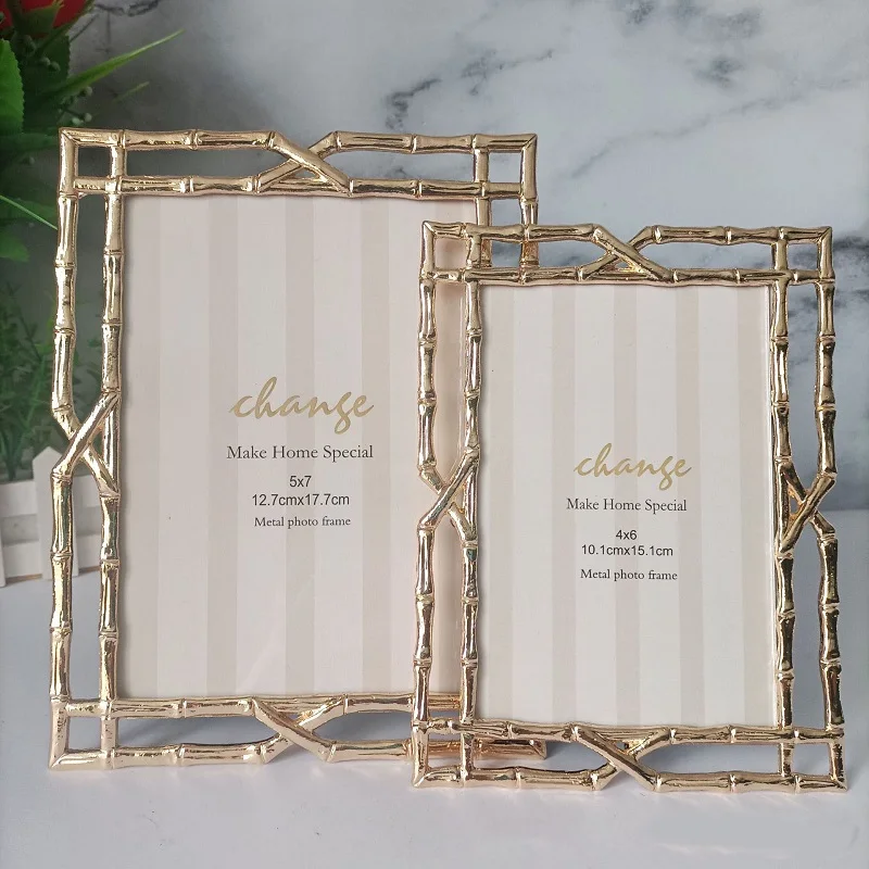 European Vintage Metal Photo Frame, Wedding Photo Stand Frames for Home Decor, Living Room, Desk Decor, Tabletop Display