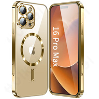 Luxury Magnetic Plating Clear Case For Magsafe Wireless Charging iPhone 11 12 13 14 15 16 Pro Max Plus Shockproof Silicone Cover