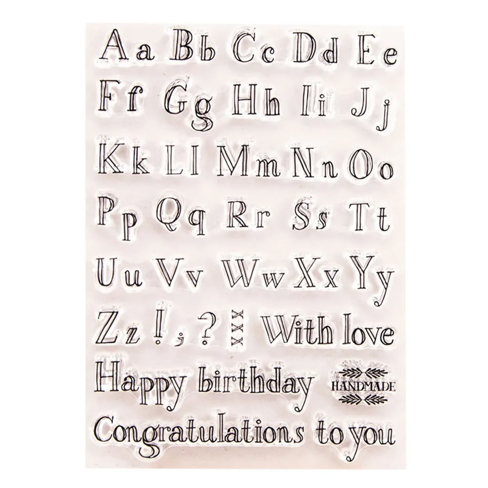Reusable Clear Silicone Alphabet Stamps for Scrapbooking DIY Craft Photo Albums Cards Letters Diaries Journals Gift Tags Precise
