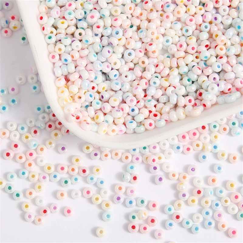 20g High Quality 2/3mm Shiny Glazed Pearl Glass Seed Beads for Earrings Bracelet Necklace DIY Jewelry Craft Garment Making