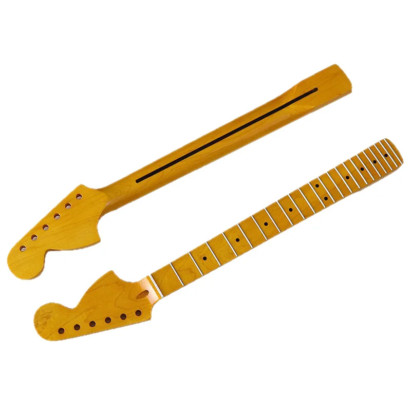 جيتار كهربائي لمقبض رقبة ST 22 دبابيس بالإضافة إلى رأس مابل مشرق أصفر جيتار رقبة آلة موسيقية معدلة لتقوم بها بنفسك ملحقات #5