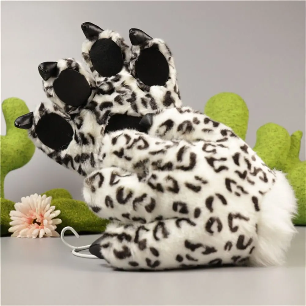 

Creative Stuffed Animal Tiger Claw Gloves Leopard Giraffe Claw Hand Gloves Animal Paw Gloves Cartoon Costumes