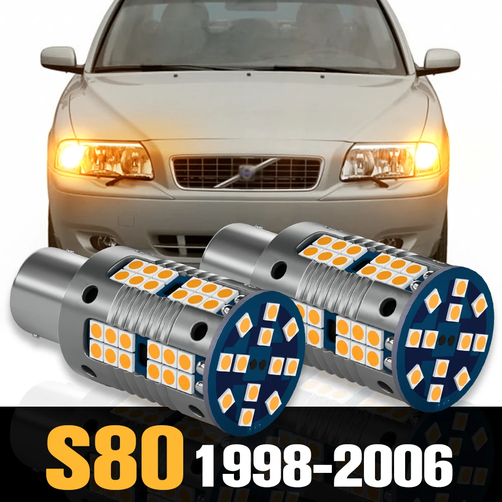 

2pcs Canbus LED Front Turn Signal Light Lamp Accessories For Volvo S80 1998-2006 1999 2000 2001 2002 2003 2004 2005