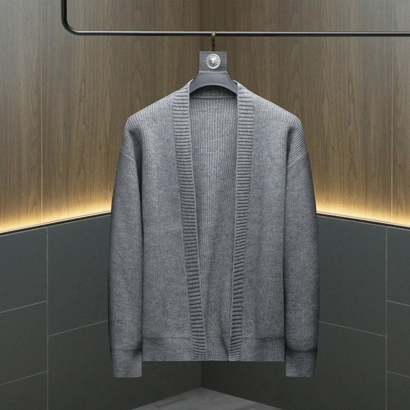

Новый мужской вязаный кардиган 2025 года: модный повседневный топ, трендовый дизайн, высокое качество, стильная одежда для весны и осени