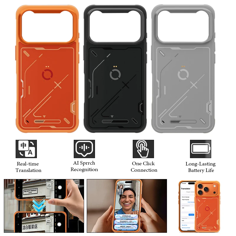 Capa Inteligente iPhone IA Tradução Voz/Vídeo Foto