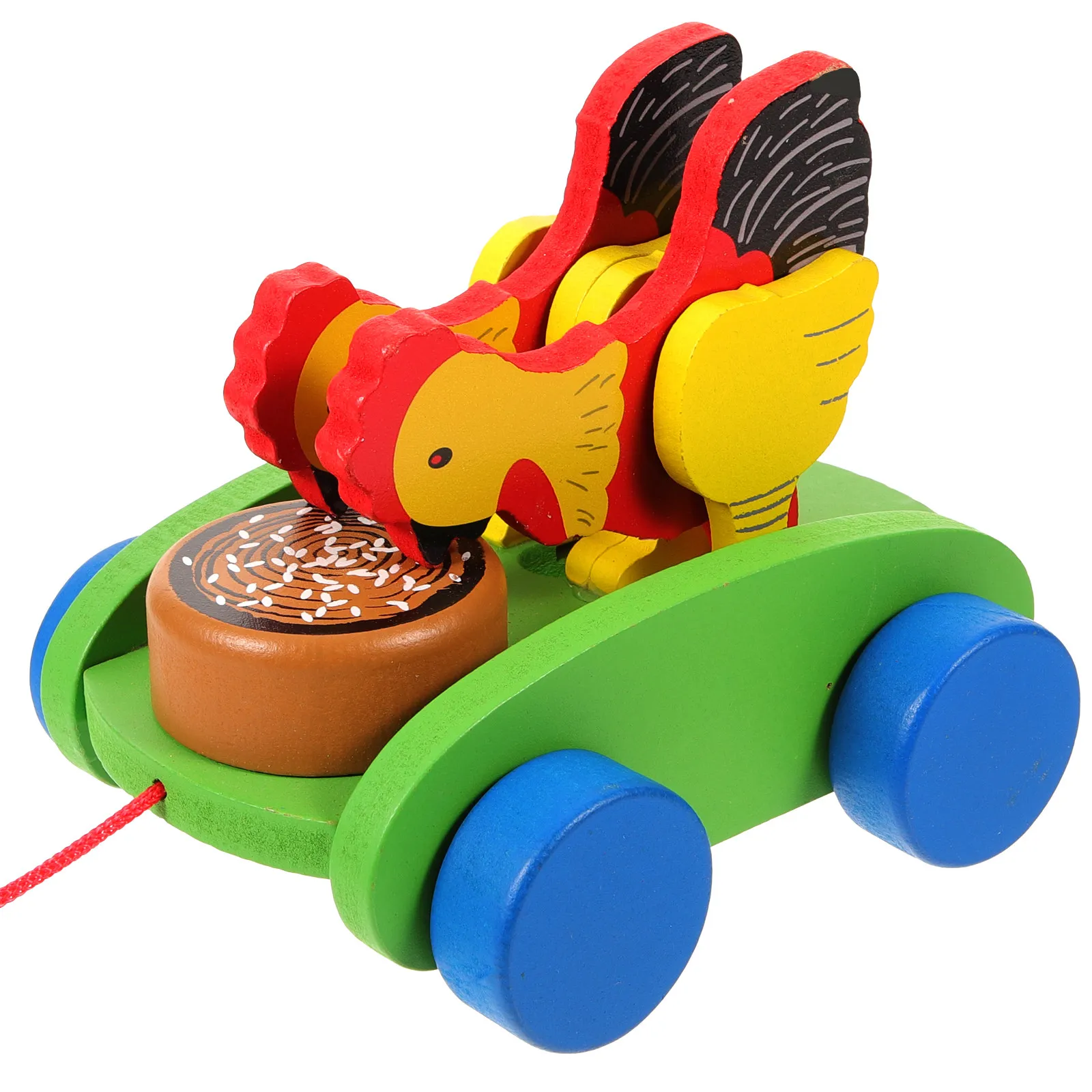 1pcs-chicken-cart-pulling-rope-toddler-educational-wooden-early-education-walking-cart-vehicle-kids-cognitive-plaything