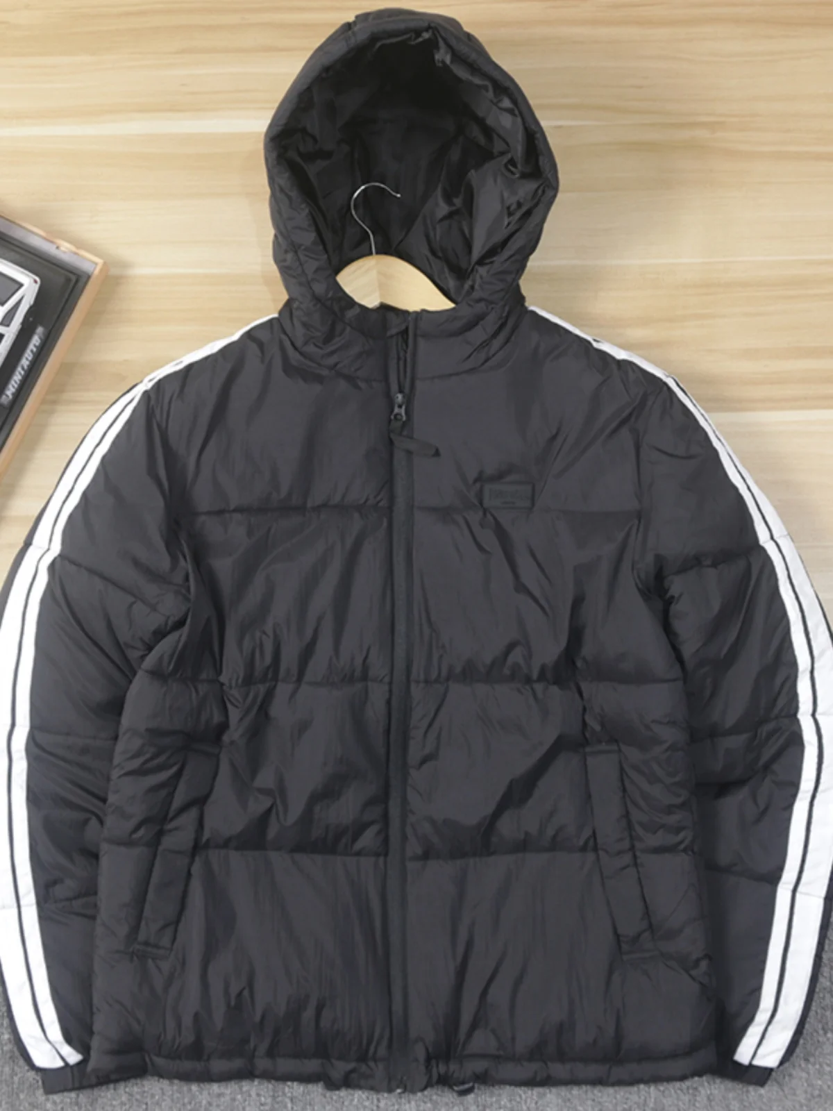 

Мужская зимняя спортивная одежда из хлопка с капюшоном, водонепроницаемая ветрозащитная повседневная верхняя одежда Faion Urban Sle Stand Fit 699 Pou