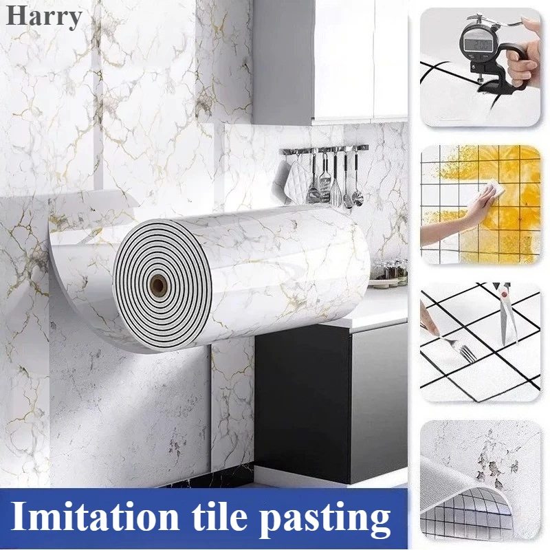 

3D Effect Self Adhesive Imitation Marble Tile Sticker Cement Window Sill Sticker Suitable for Decoration of Floors Ceilings