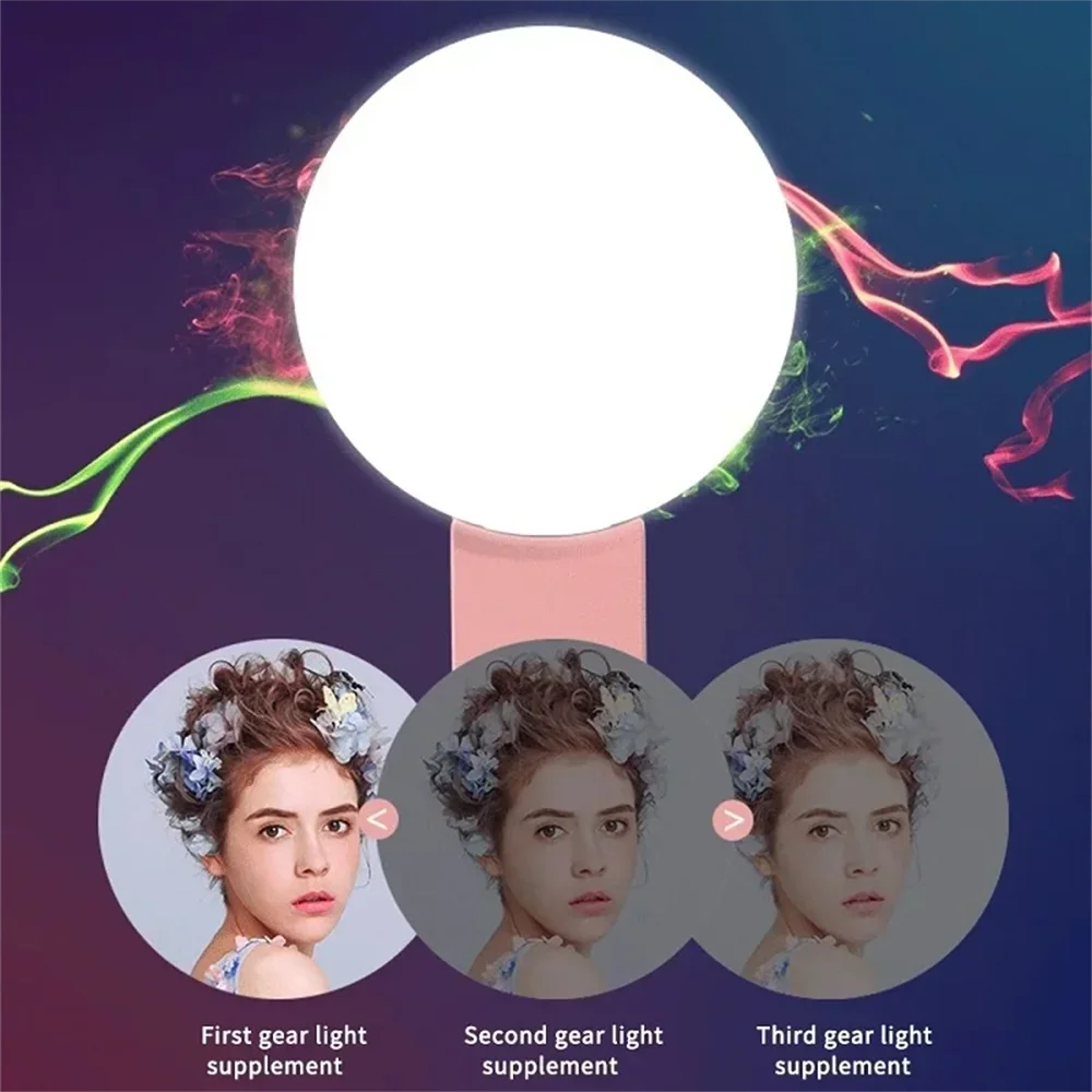 Anneau lumineux LED pour Selfie, Clip Portable pour téléphone Portable, remplissage d'objectif Flash, trois arrêts de gradation, Mini Durable et pratique