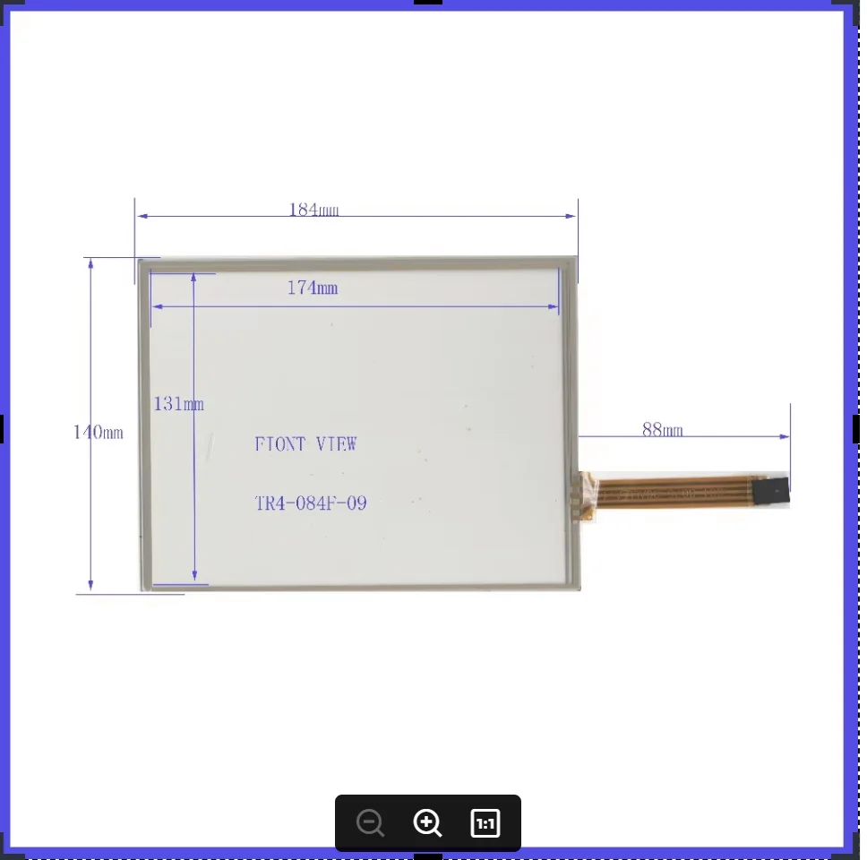 

ZhiYuSun POST 8.4 inch 4-wire resistive touch panel 184*140 TP-084F-09 UN Navigator screen Industrial touch control