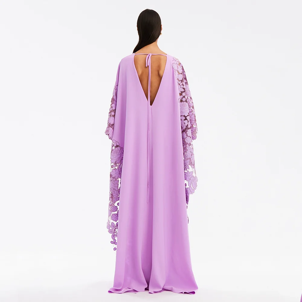 Customized Boat Neck Long Evening Dresses Elegant Formal Occasion Prom Gowns Long Sleeves 2026 Floor Length Prom Dresses image 2