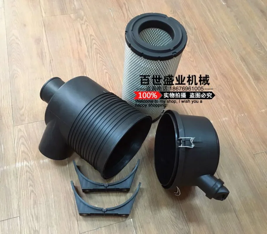 Air filter element assembly for Excavator accessories Car/terE312C/B/D Hitachi LX-70 loader housing case style filter back cover