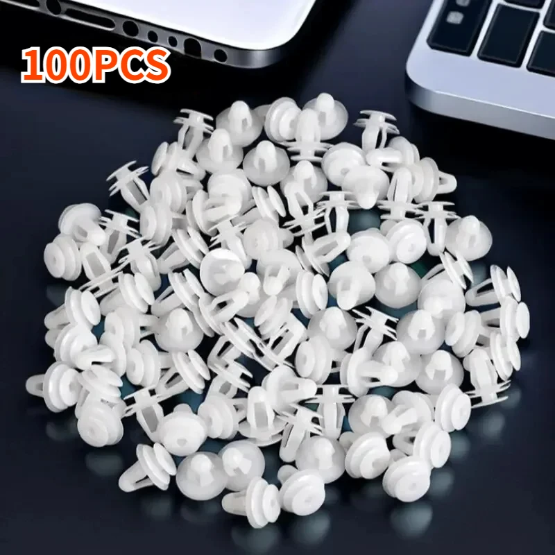 100Pc 9mm Car Fastening Clips Universal Automobile Bumpers Hole Door Panel Clip Auto Body Push Retainer Pin Rivet Car Accessorie