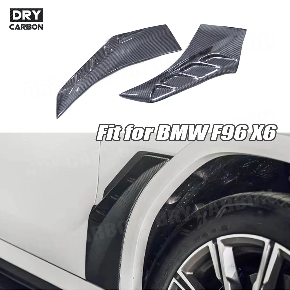 

Car Body Kits Accessories for BMW F96 X6 2019 2020 2021 2022 Carbon Fiber Front Fender Air Vent Fin Gill Trim Covers FRP